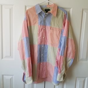 J Crew Long Sleeve Shirt Men size XL Multicolor